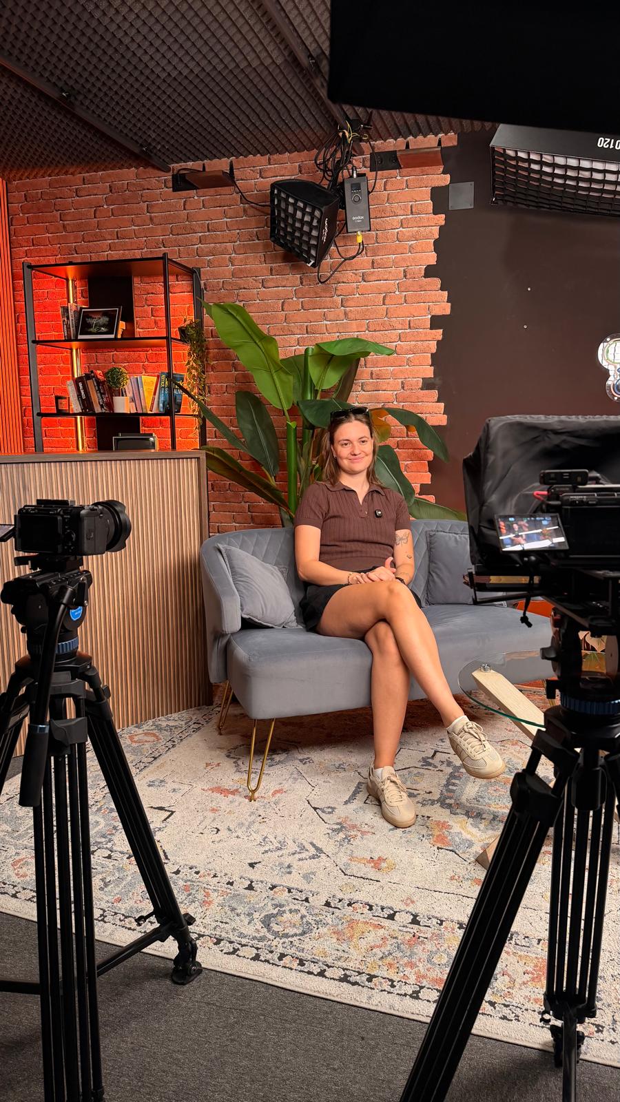 Inside the studio